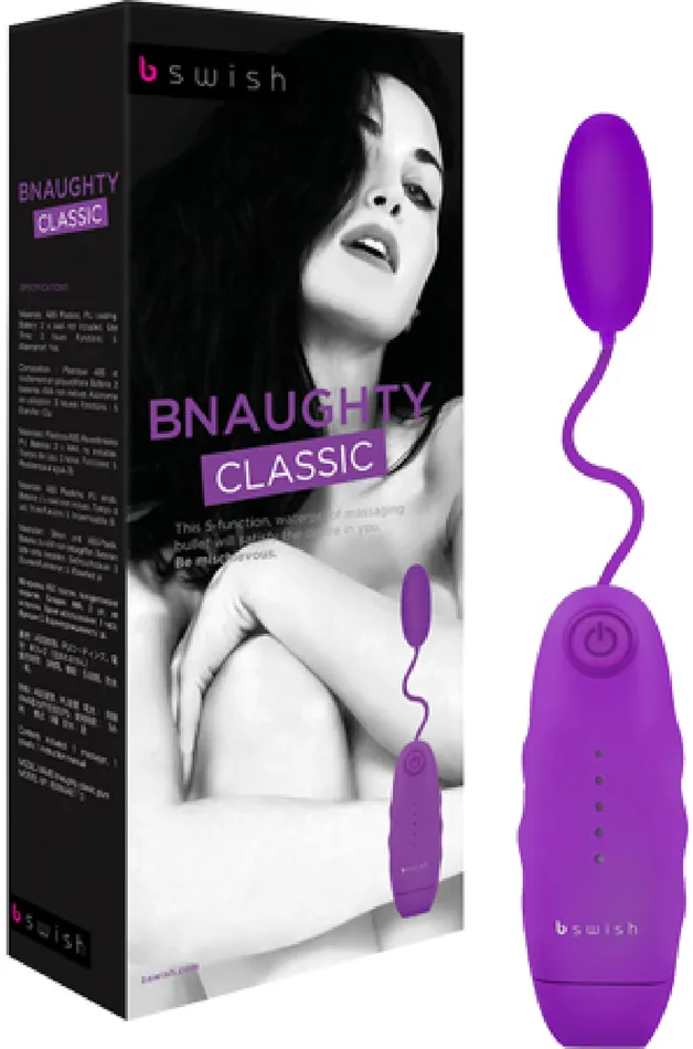 Vibrators B Swish BNAUGHTY Classic Multi Function Vibrator Sex Pleasure Toy by Bswish Plum Lavender