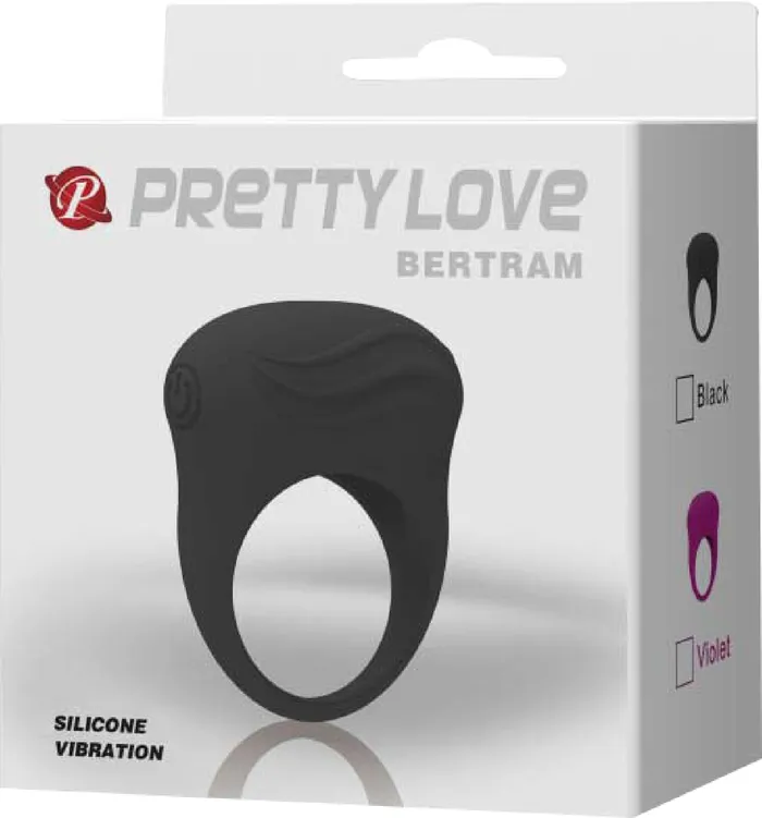 Vibrators Pretty Love Bertram Cockring Black Sex Toy Adult Pleasure