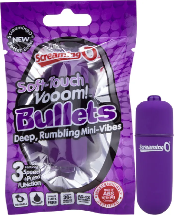 Vooom Bullet SoftTouch Purple Vibrator Dildo Sex Toy Adult Orgasm Screaming O Vibrators