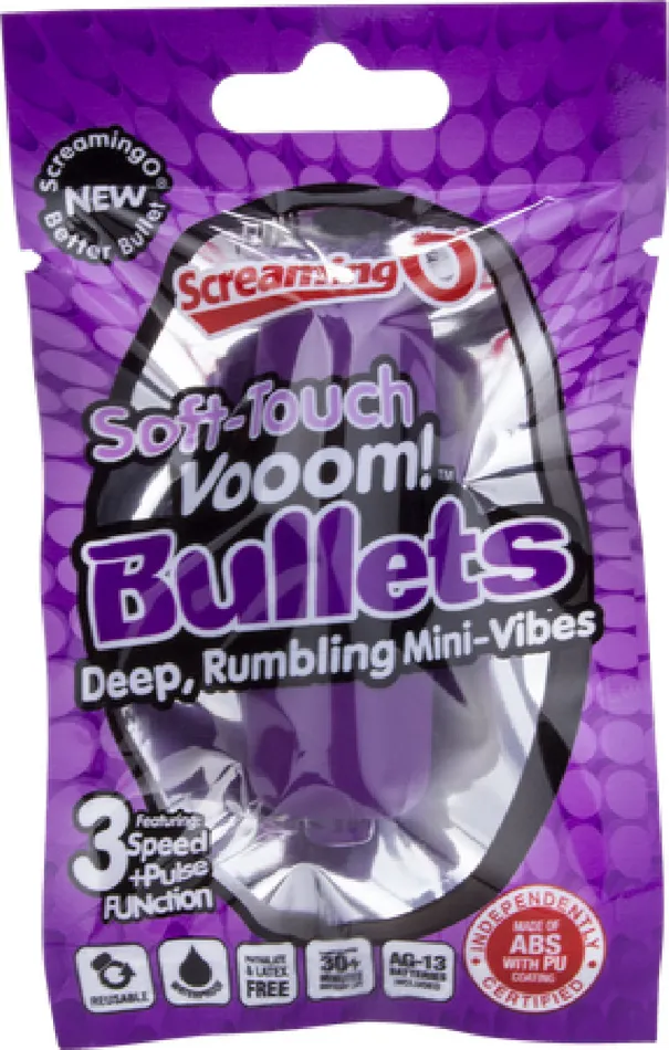 Vooom Bullet SoftTouch Purple Vibrator Dildo Sex Toy Adult Orgasm Screaming O Vibrators