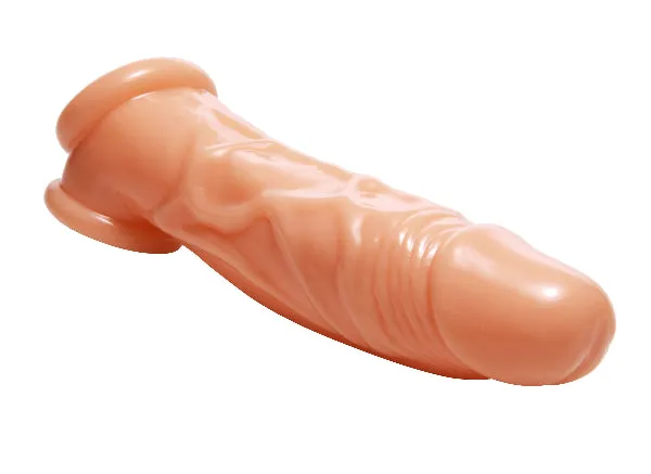 XR Brands Male Sex Toys Realistic Flesh Penis Enhancer and Ball Stretcher