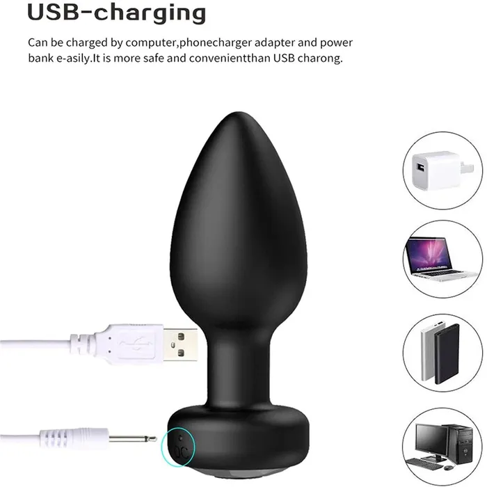 Anal soniker 2pcs Anal Plug Vibrator Wireless Prostate Butt Plug Portable Gay Sex Toys