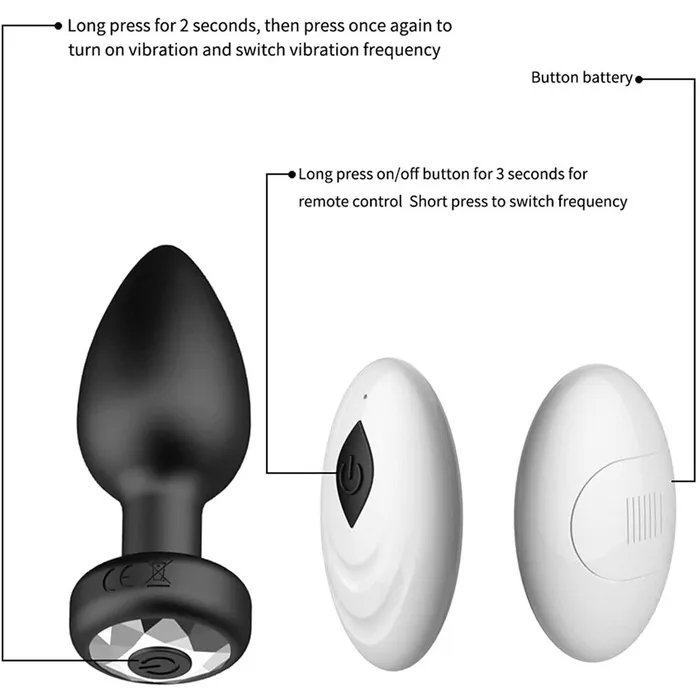 Anal soniker 2pcs Anal Plug Vibrator Wireless Prostate Butt Plug Portable Gay Sex Toys