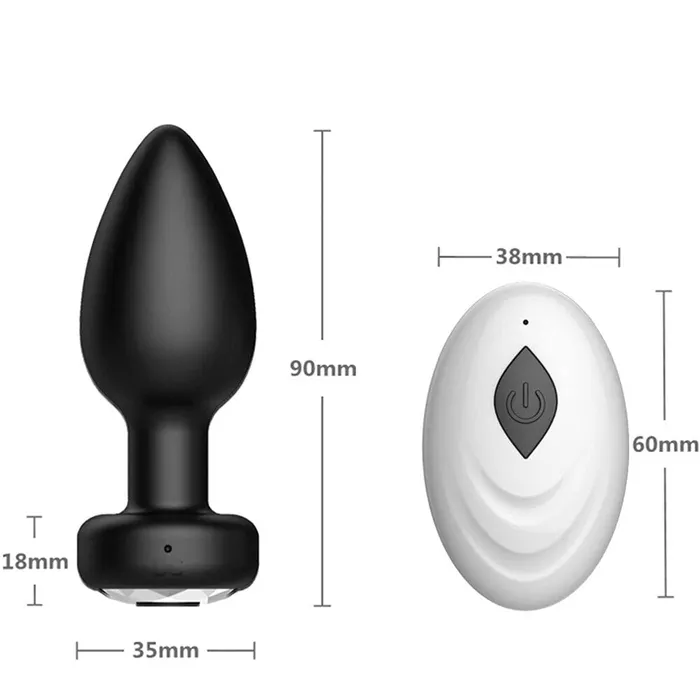 Anal soniker 2pcs Anal Plug Vibrator Wireless Prostate Butt Plug Portable Gay Sex Toys