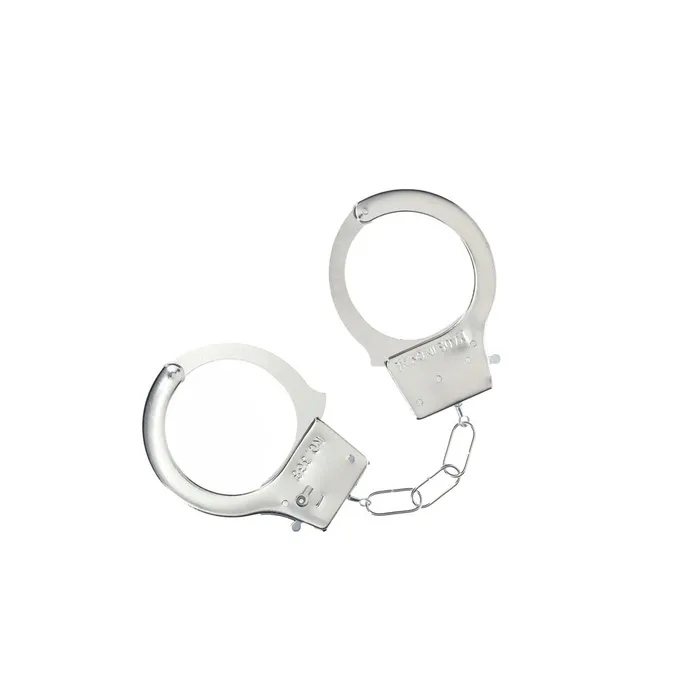 Couples Shots Toys OUCH Classic Metal Cuffs Silver Metal Restraints