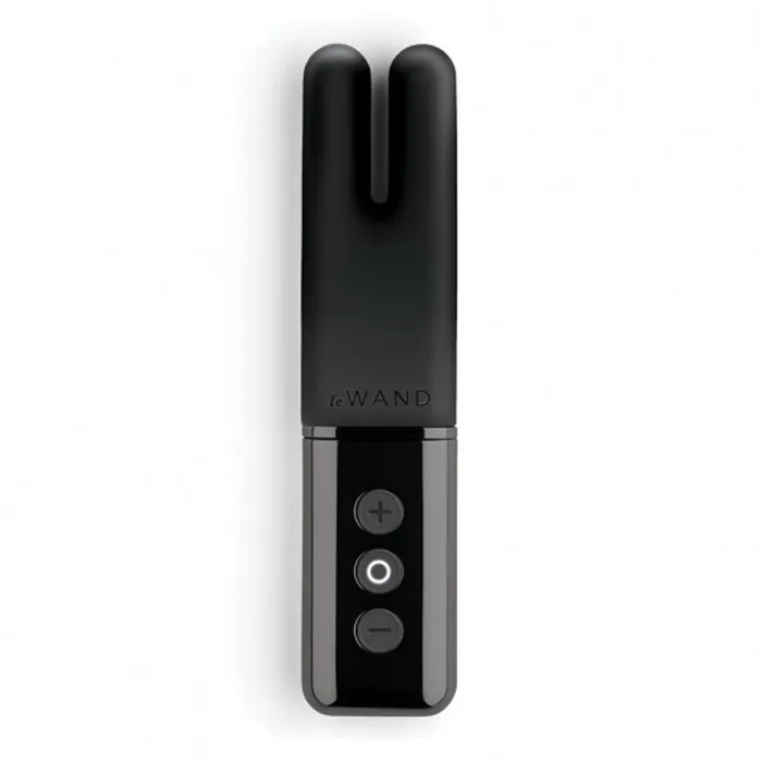 Female Sex Toys Le Wand Le Wand Chrome Deux Rechargeable Silicone Mini Vibrator Black