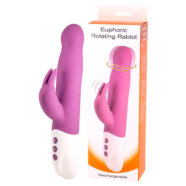 Female Sex Toys Seven Creations Euphoric Rotating Rabbit 234 cm USB Rechargeable Rabbit Vibrator with Gyrating Tip Seven Creations