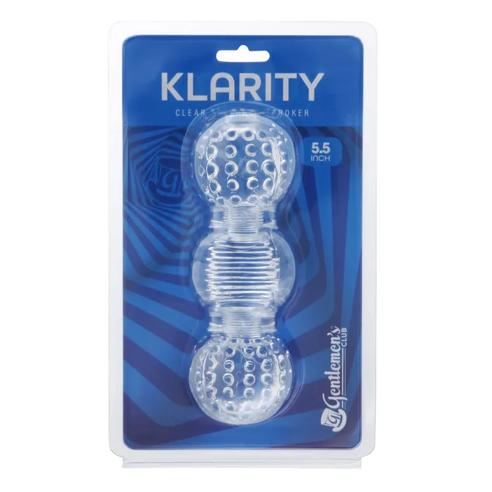 GENTLEMENS CLUB Male Sex Toys Klarity Clear Textured Stroker