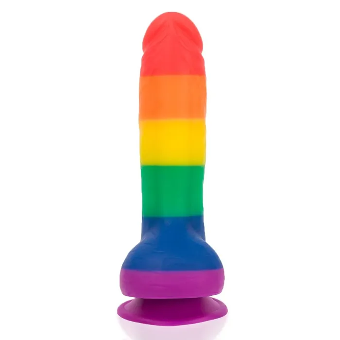 Justin 8 Rainbow Dildo With Suction Cup Swan Swan Female Sex Toys