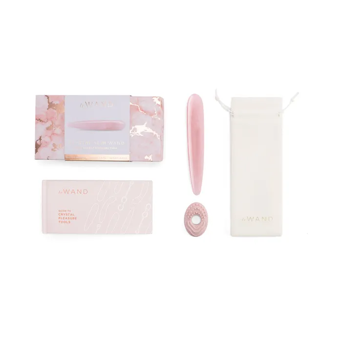 Le Wand Vibrators Le Wand Crystal Slim Wand Rose Quartz