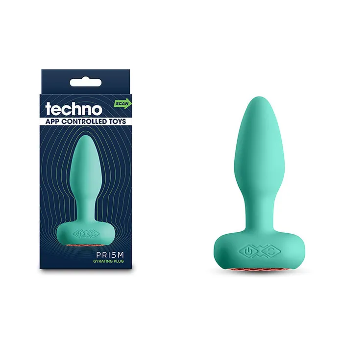 NS Novelties Techno Prism Teal 109 cm USB Rechargeable Butt Plug with App Control Male Sex Toys