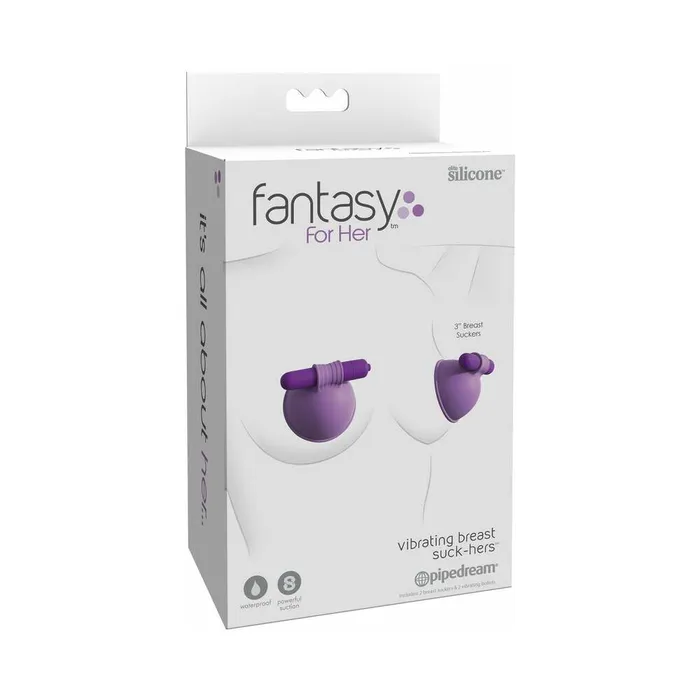 Pipedream Fantasy For Her Silicone Vibrating Breast SuckHers Purple Pipedream Anal