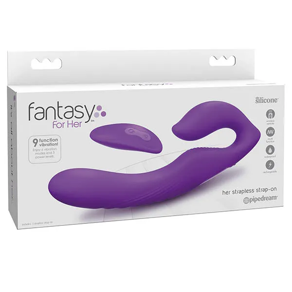 Pipedream Female Sex Toys Fantasy For Her Ultimate Strapless StrapOn USB Rechargeable Strapless StrapOn with Wireless Remote