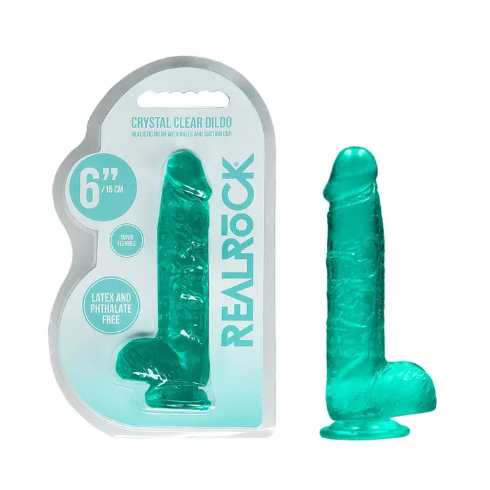 REALROCK 6 Realistic Dildo With Balls Turquoise 152 cm Dong Shots Toys Female Sex Toys