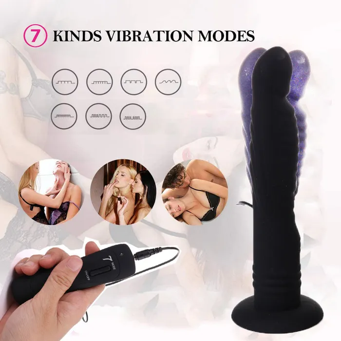 Strapon Dildo Vibrator for Women 7 Speed Remote Control Strap on Anal Butt Plug Sex Toys soniker Anal