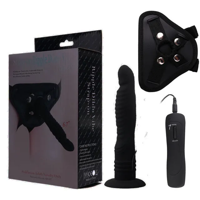 Strapon Dildo Vibrator for Women 7 Speed Remote Control Strap on Anal Butt Plug Sex Toys soniker Anal