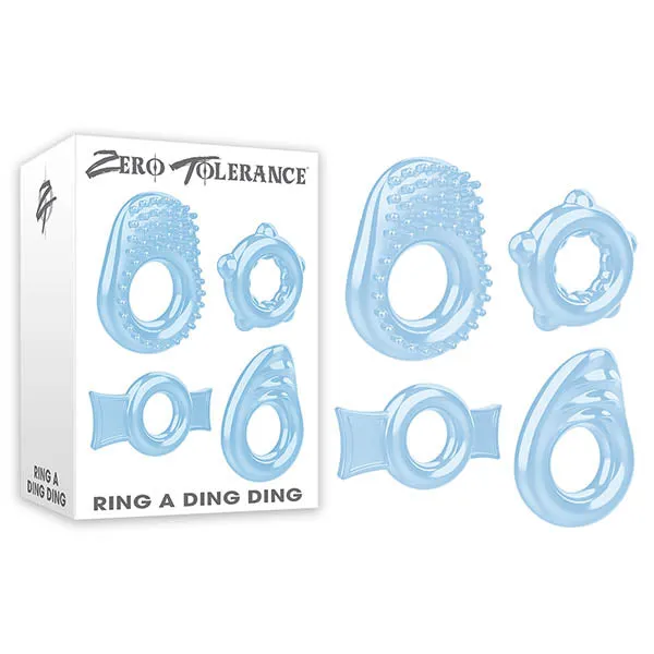 Zero Tolerance Anal Zero Tolerance Ring A Ding Ding Clear Cock Rings Set of 4